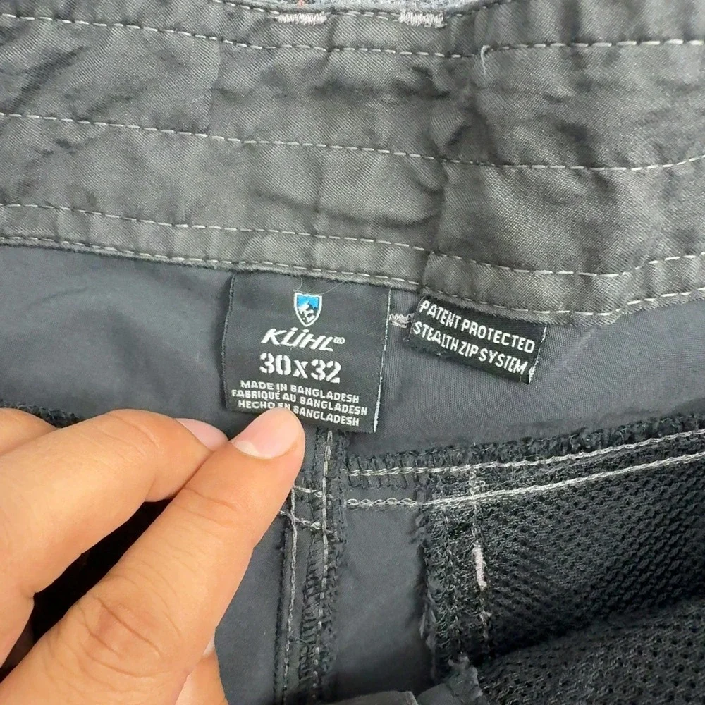 Kuhl Renegade Convertible Pants Mens 30x32 Grey Nylon Stealth Zip Off Hiking